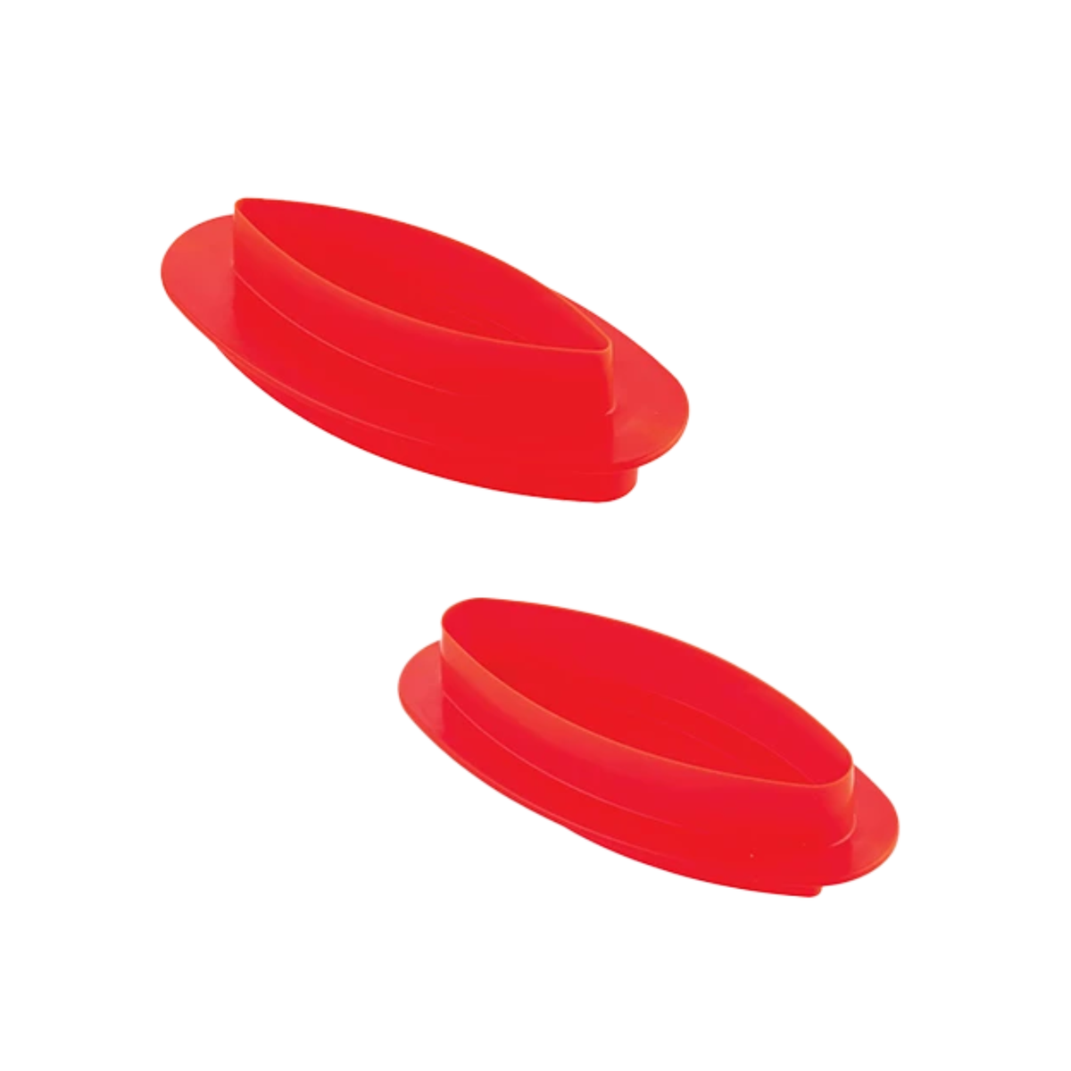 Découpoirs ovales rouges pour entremets individuels