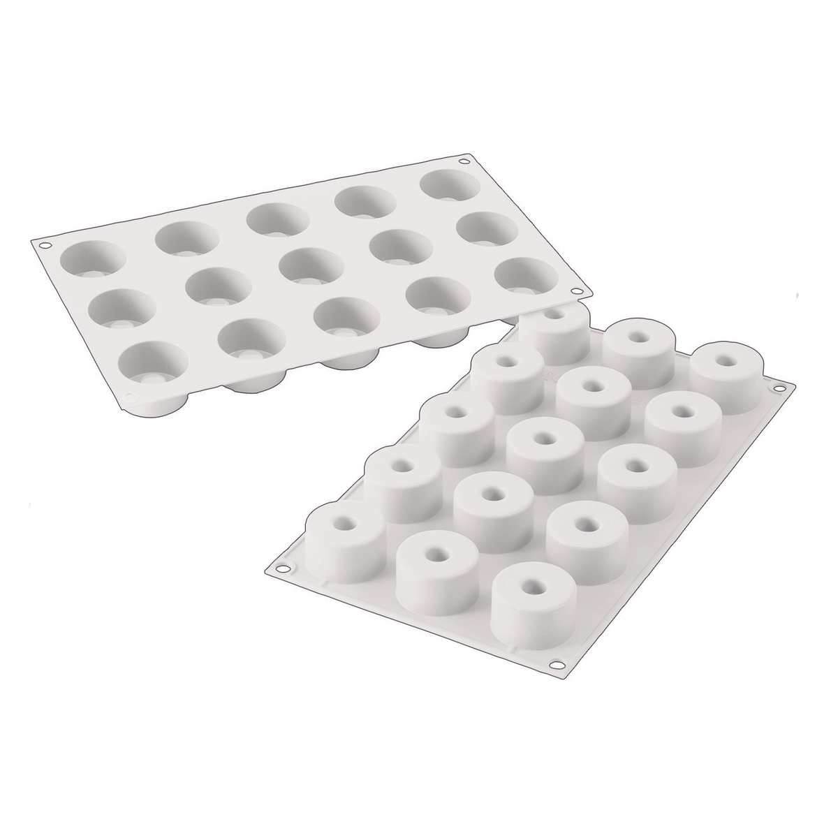Moule silicone 15 sushis – vue des empreintes