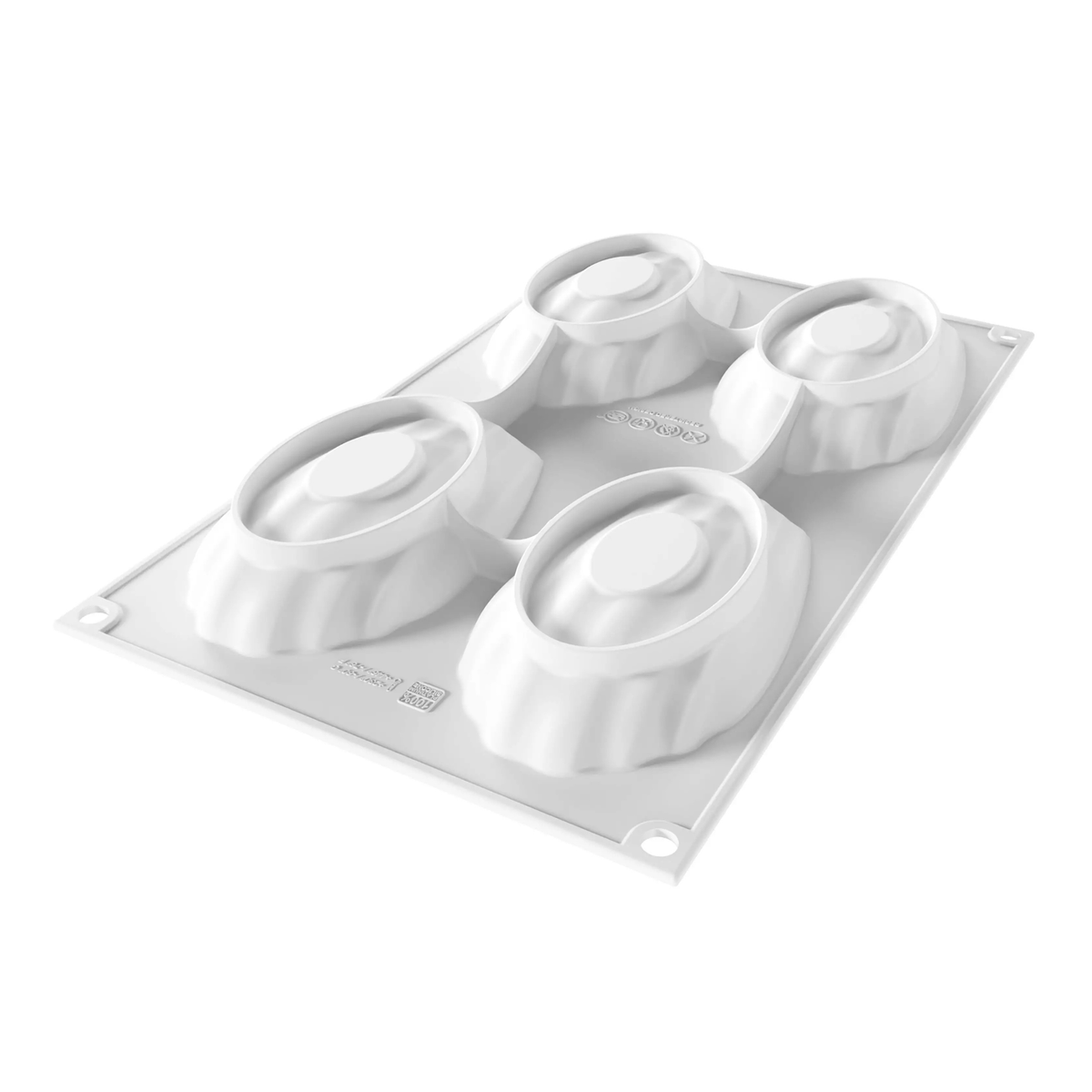 Moule silicone 4 empreintes madeleines vue extérieure