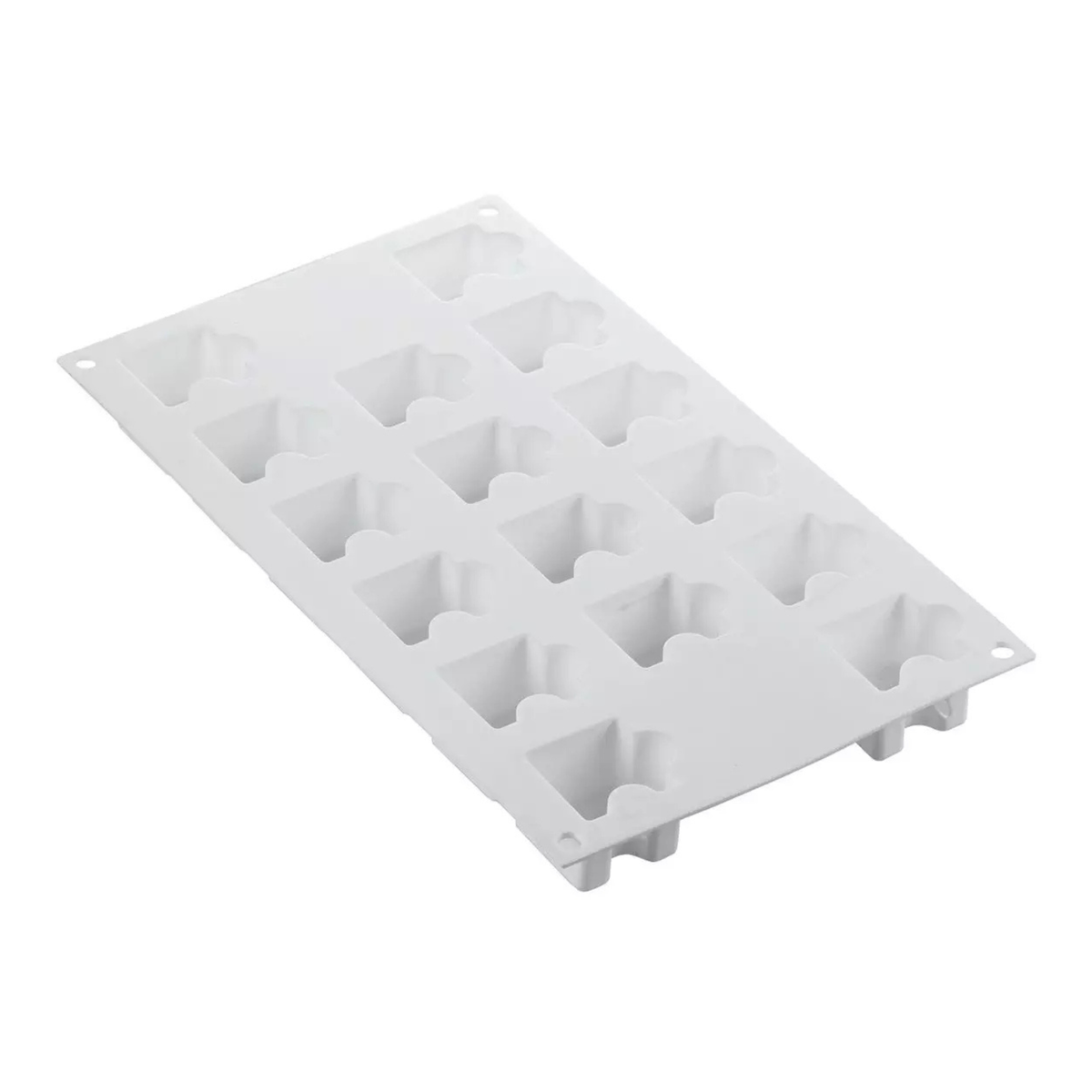 Entremets carré composé de 4 pièces de puzzle jaunes