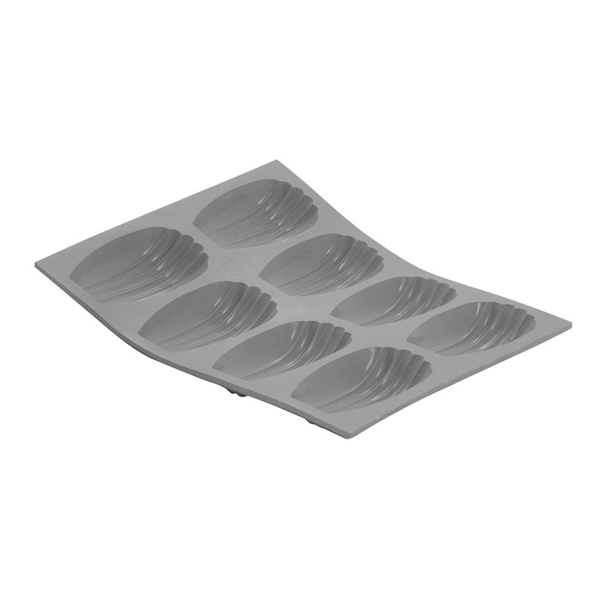 Moule à madeleines 9 empreintes en silicone gris pour pâtisserie