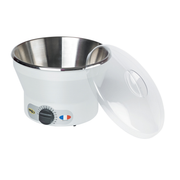 Chauffe-chocolat électrique avec cuve inox et couvercle transparent