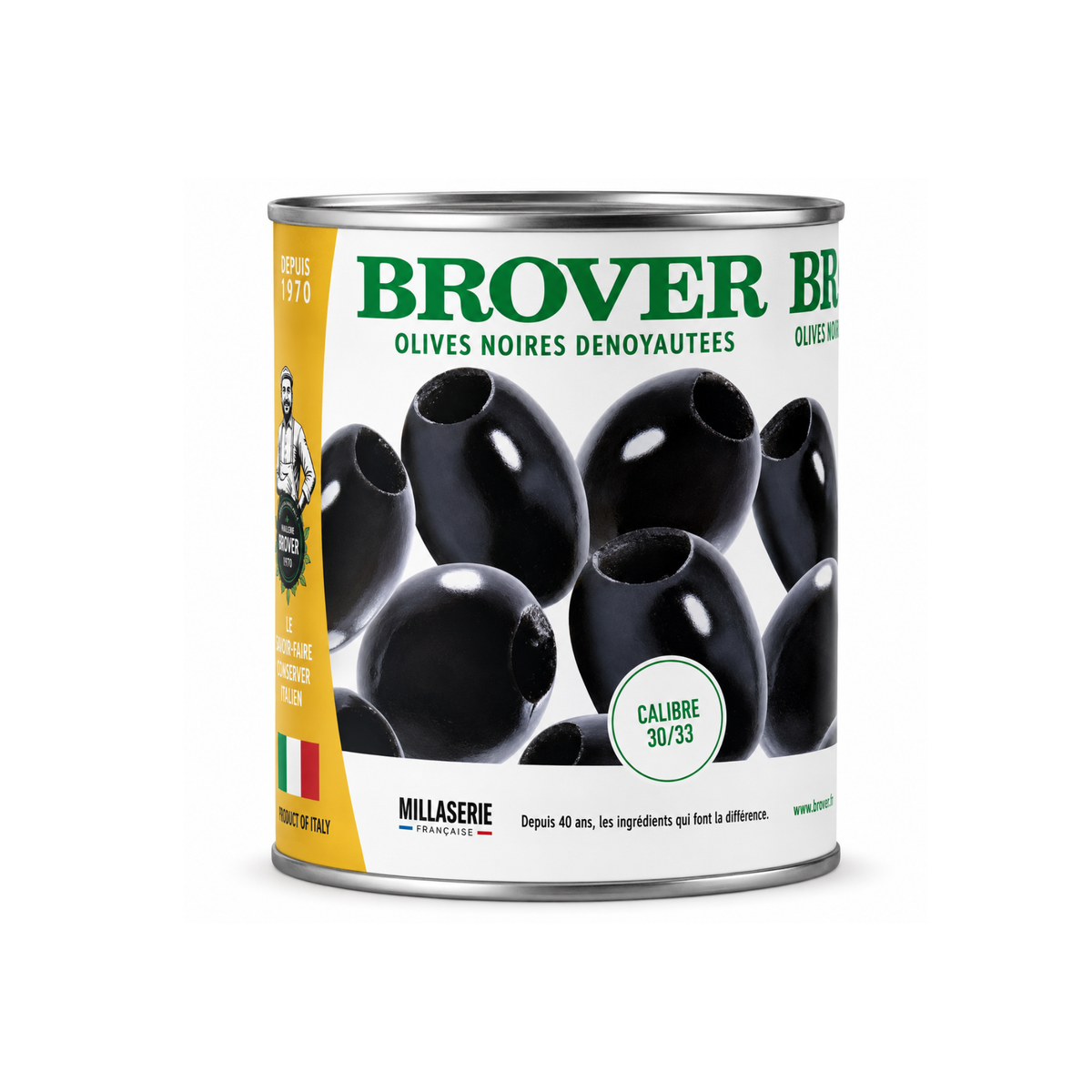 Olives noires dénoyautées Brover
