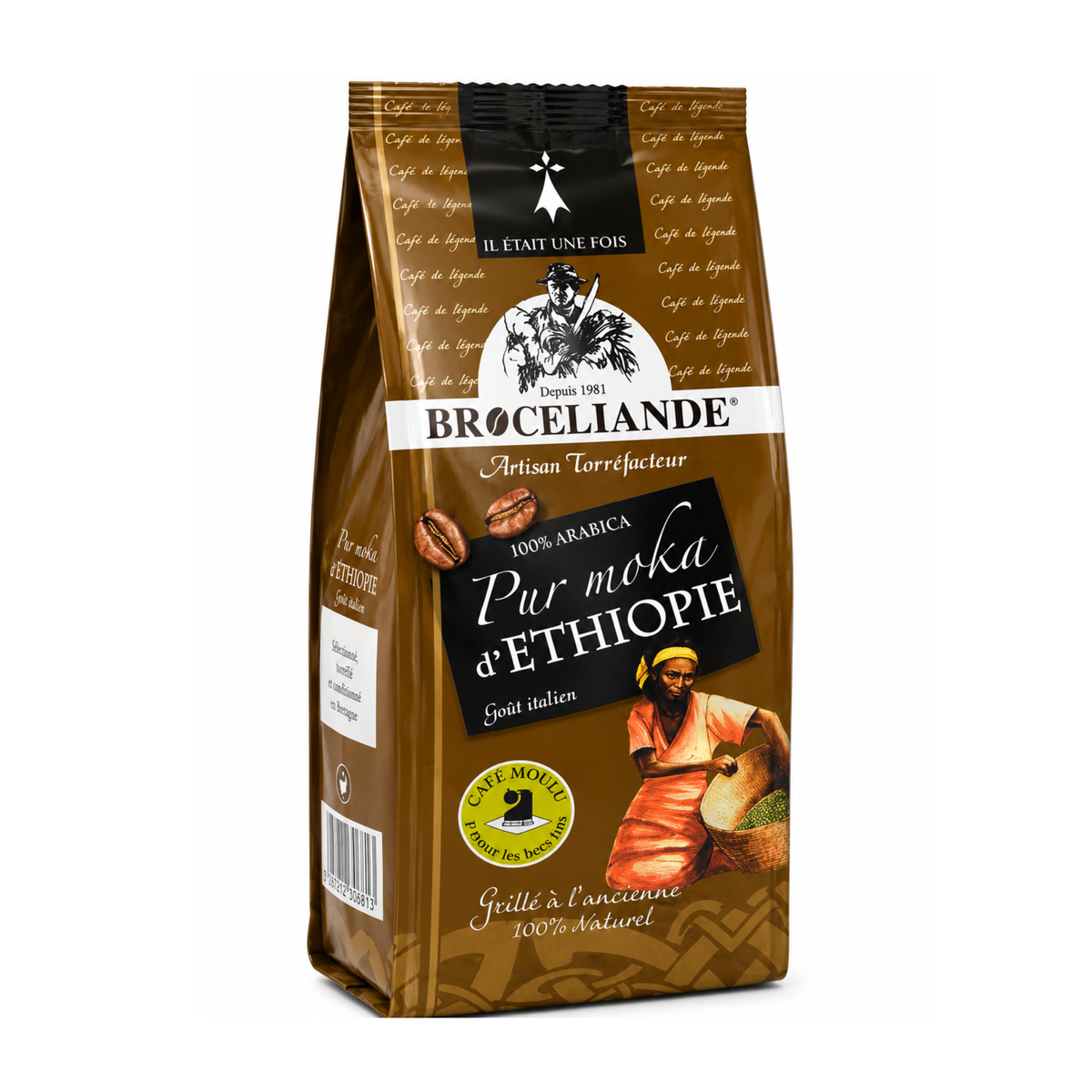 Café moulu Pur Moka d’Éthiopie 100 % Arabica
