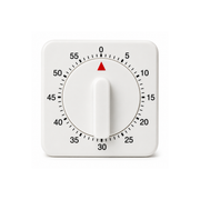 Minuteur mécanique 60 minutes blanc
