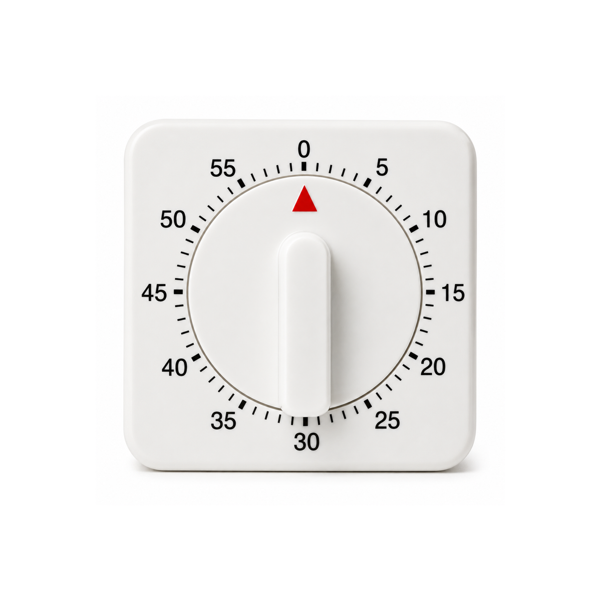 Minuteur mécanique 60 minutes blanc

