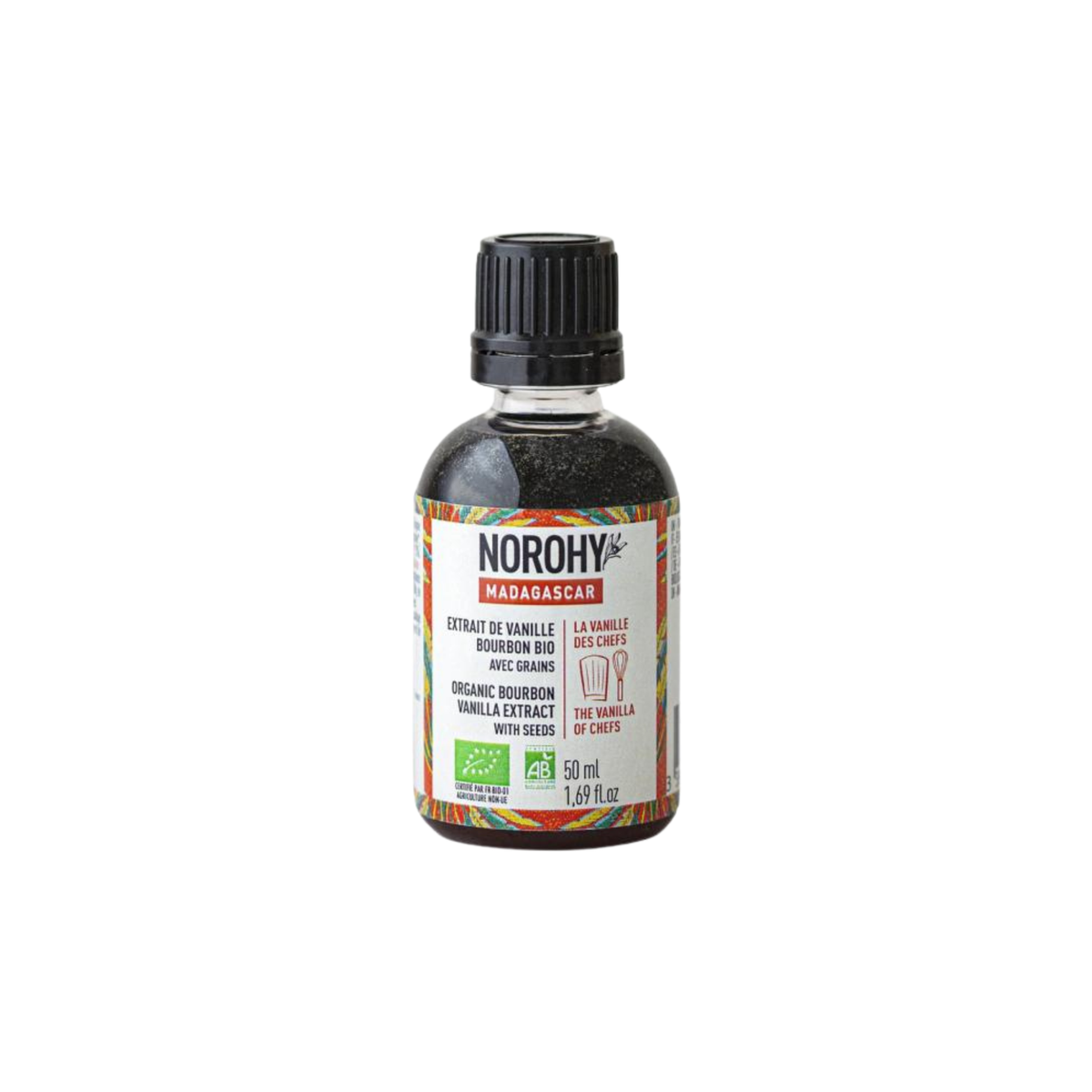 Extrait de vanille Bourbon bio avec grains Norohy Madagascar 50 ml
