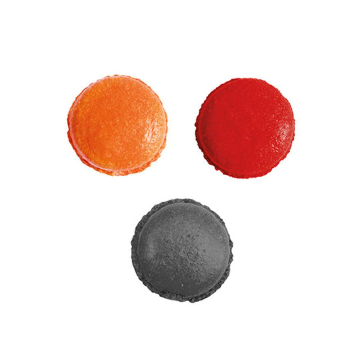 Biscuits Halloween orange, rouge et noir