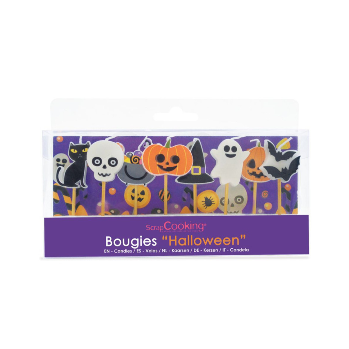 Lot de 8 bougies ScrapCooking Halloween