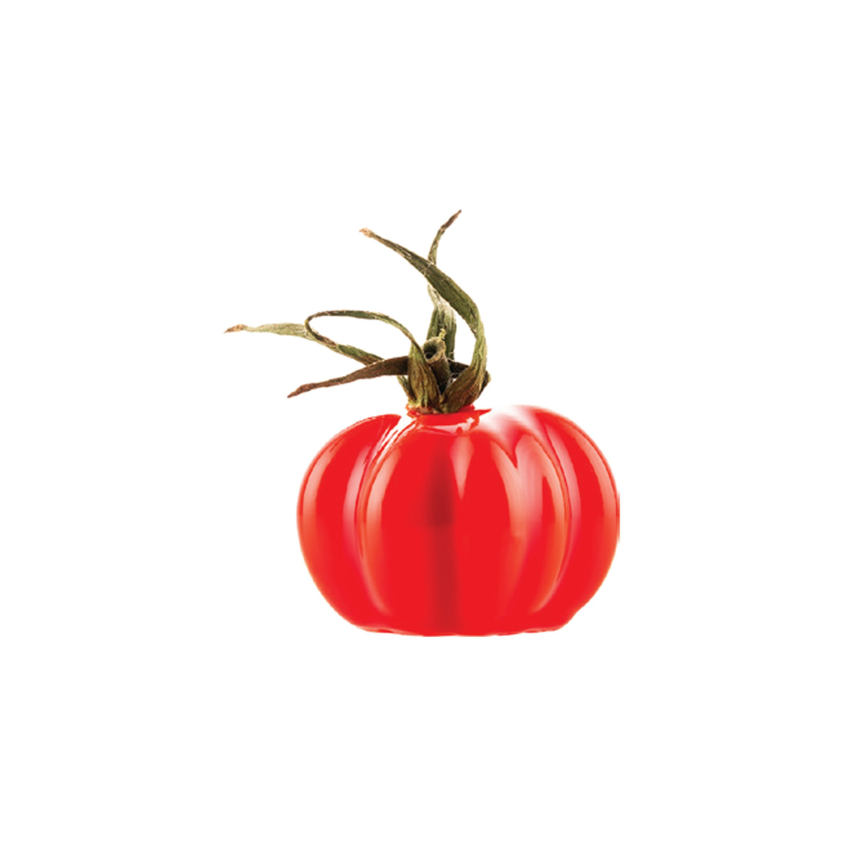 Préparation en forme de tomate réalisée avec un moule silicone Silikomart