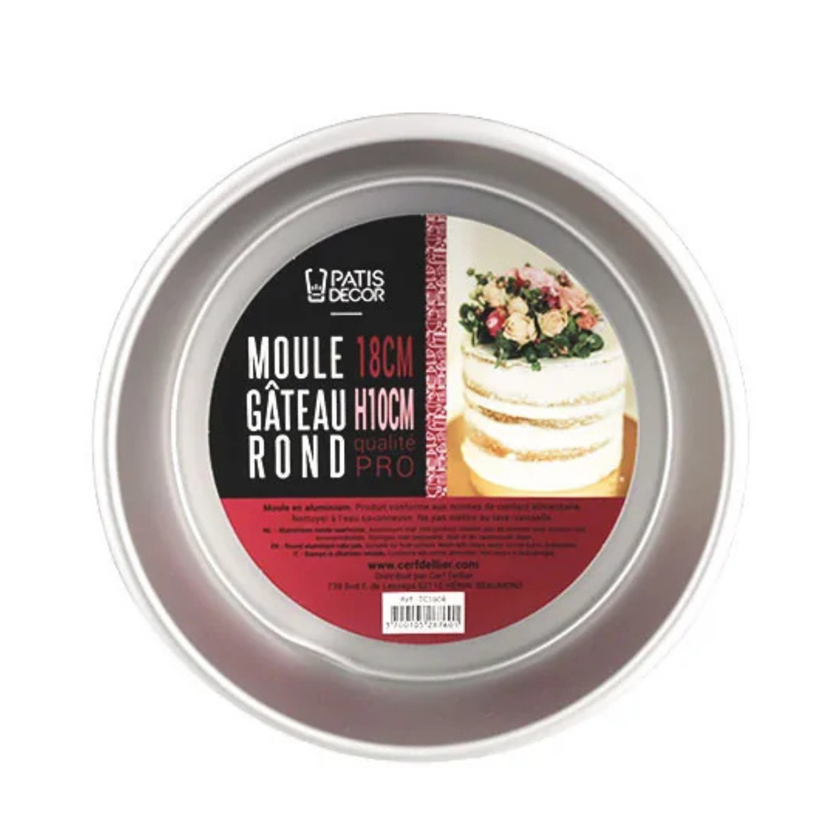 Moule à gâteau rond haut en aluminium Ø18 cm – hauteur 10 cm