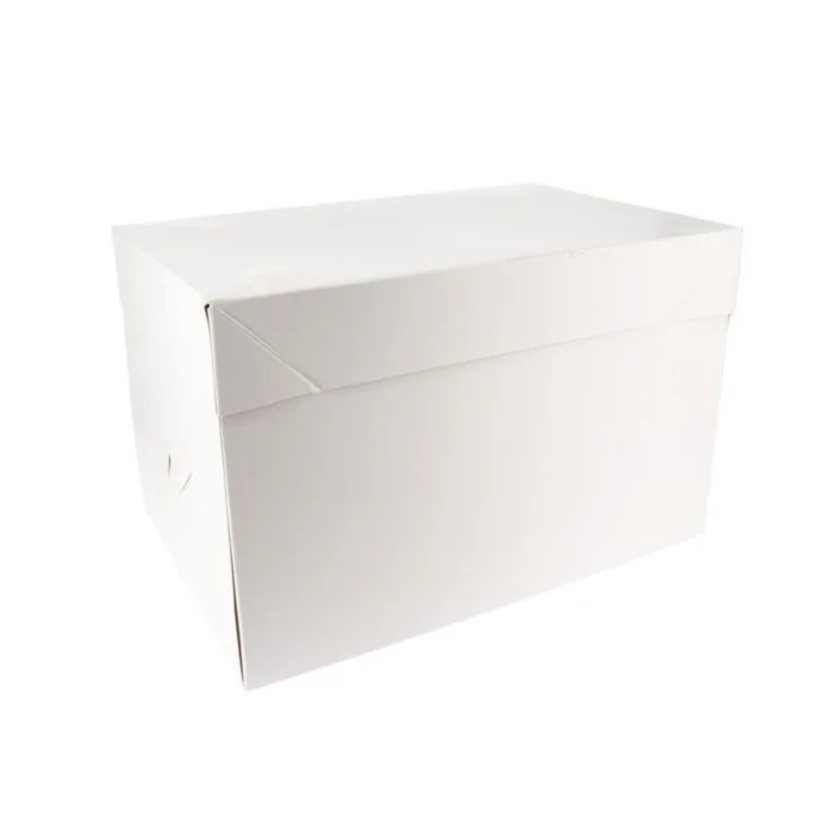Boîte pâtissière blanche en carton avec couvercle pour transport de gâteaux et pâtisseries