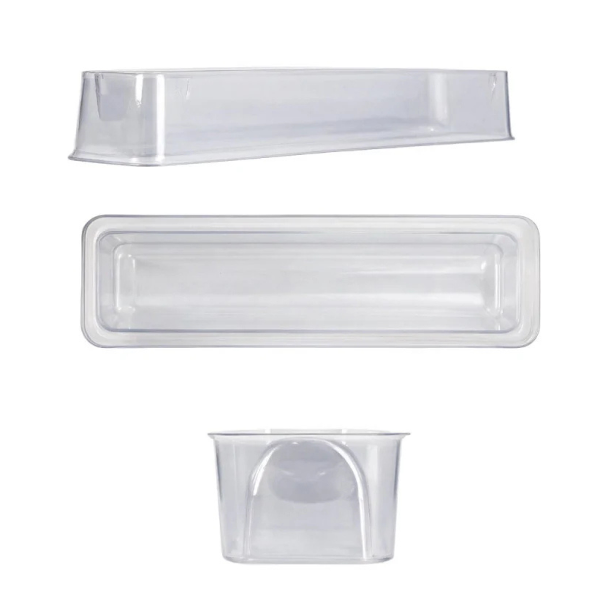 Moule insert à bûche transparent sous plusieurs angles