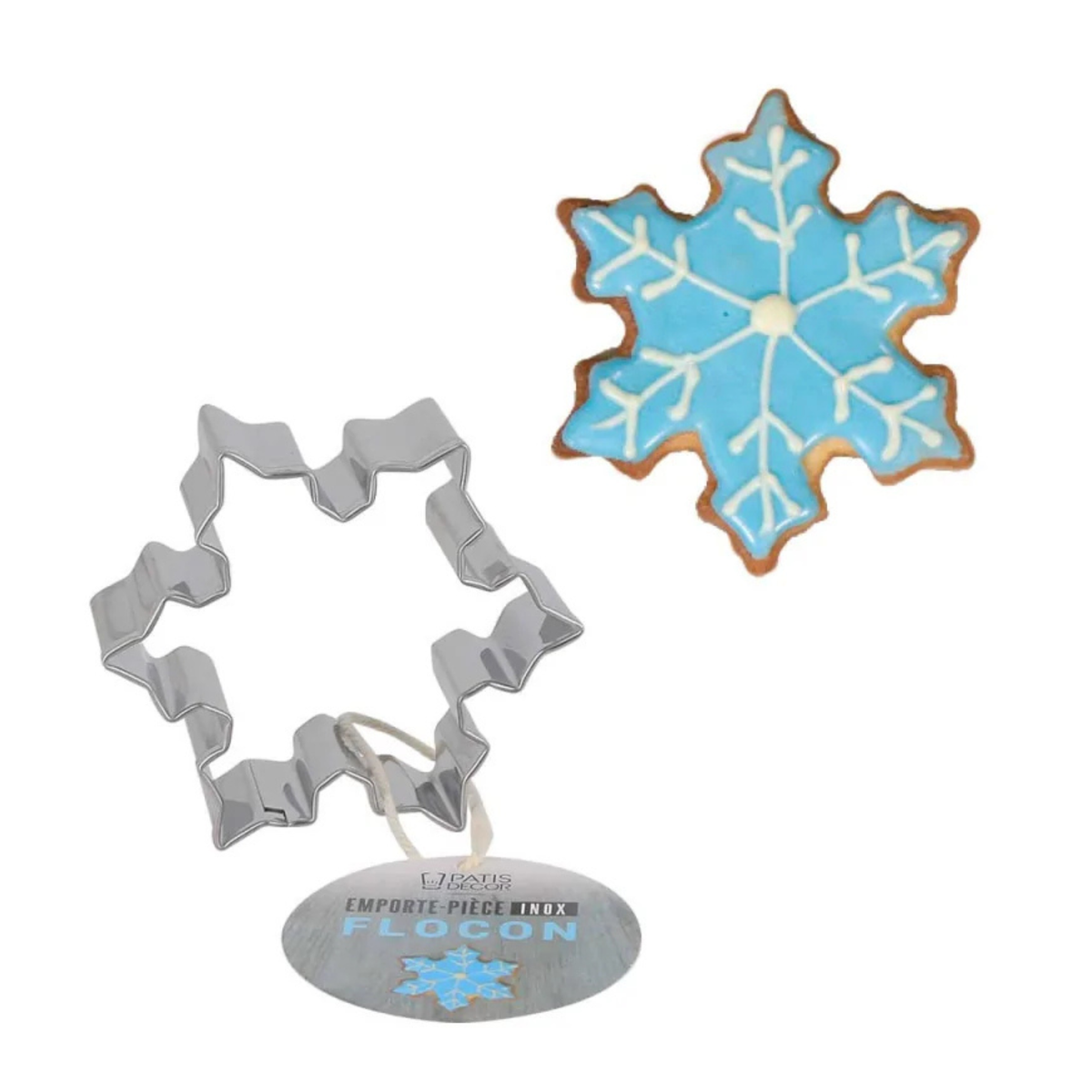 Emporte-pièce flocon de neige en inox pour biscuits et sablés