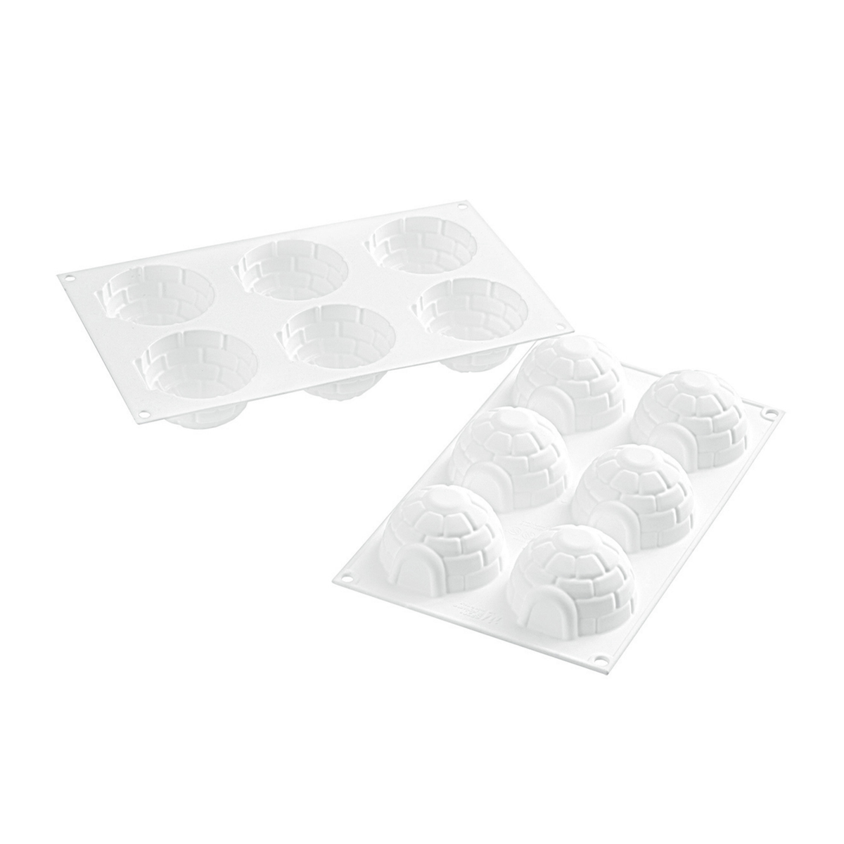 Moule silicone 6 igloos Silikomart vue en perspective