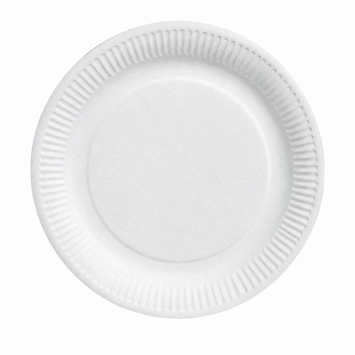 Assiette ronde blanche en carton jetable