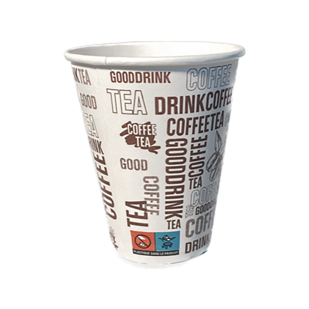 Gobelet en carton blanc décor café et thé