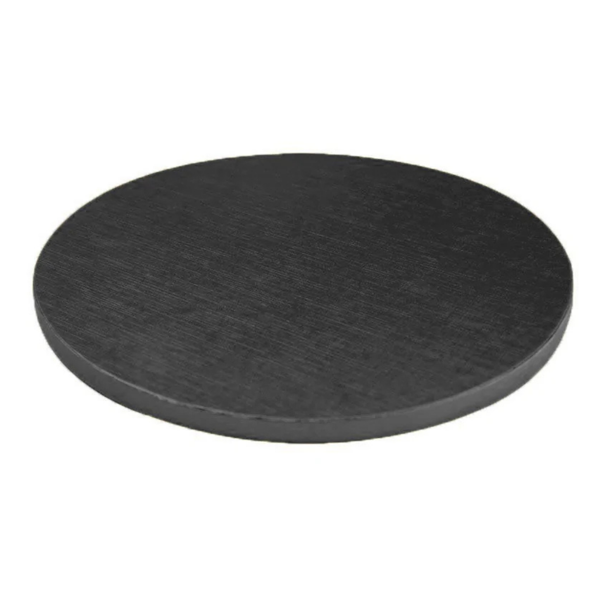 Plateau de présentation rond noir pour gâteau et pâtisserie