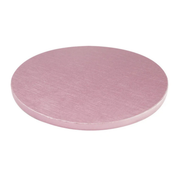 Plateau de présentation rond rose pour gâteau et pâtisserie