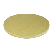 Plateau de présentation rond doré pour gâteau et pâtisserie