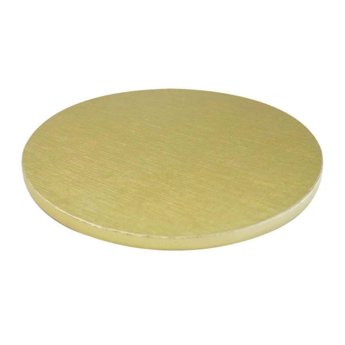 Plateau de présentation rond doré pour gâteau et pâtisserie