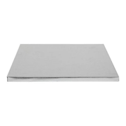 Plateau de présentation rectangulaire argenté pour gâteau et pâtisserie