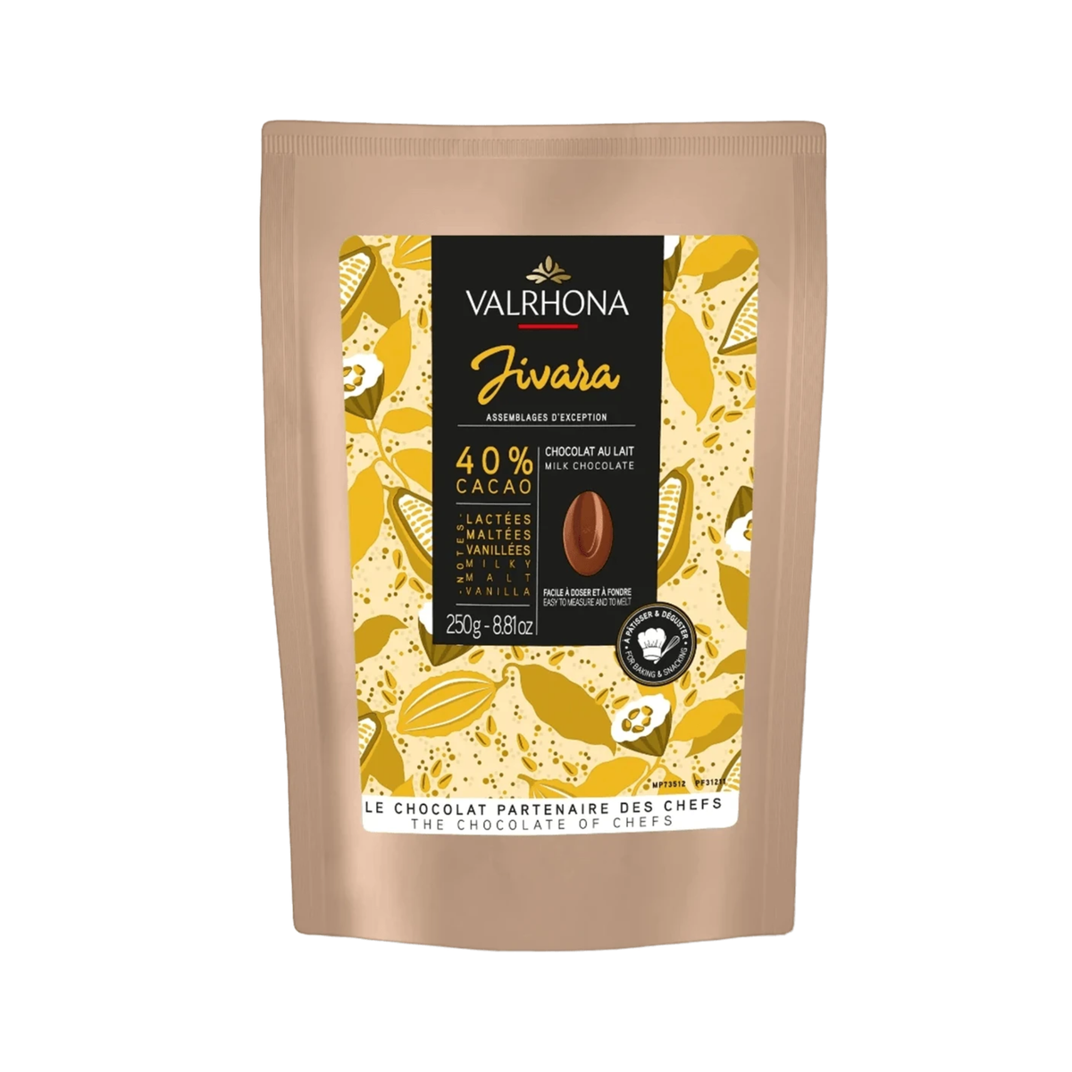 Valrhona - Chocolat de Couverture Lait Jivara 40% - 250g