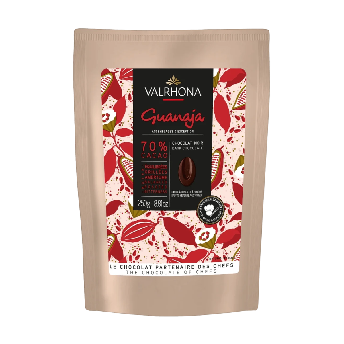 Chocolat de couverture noir Guanaja 70% Valrhona 