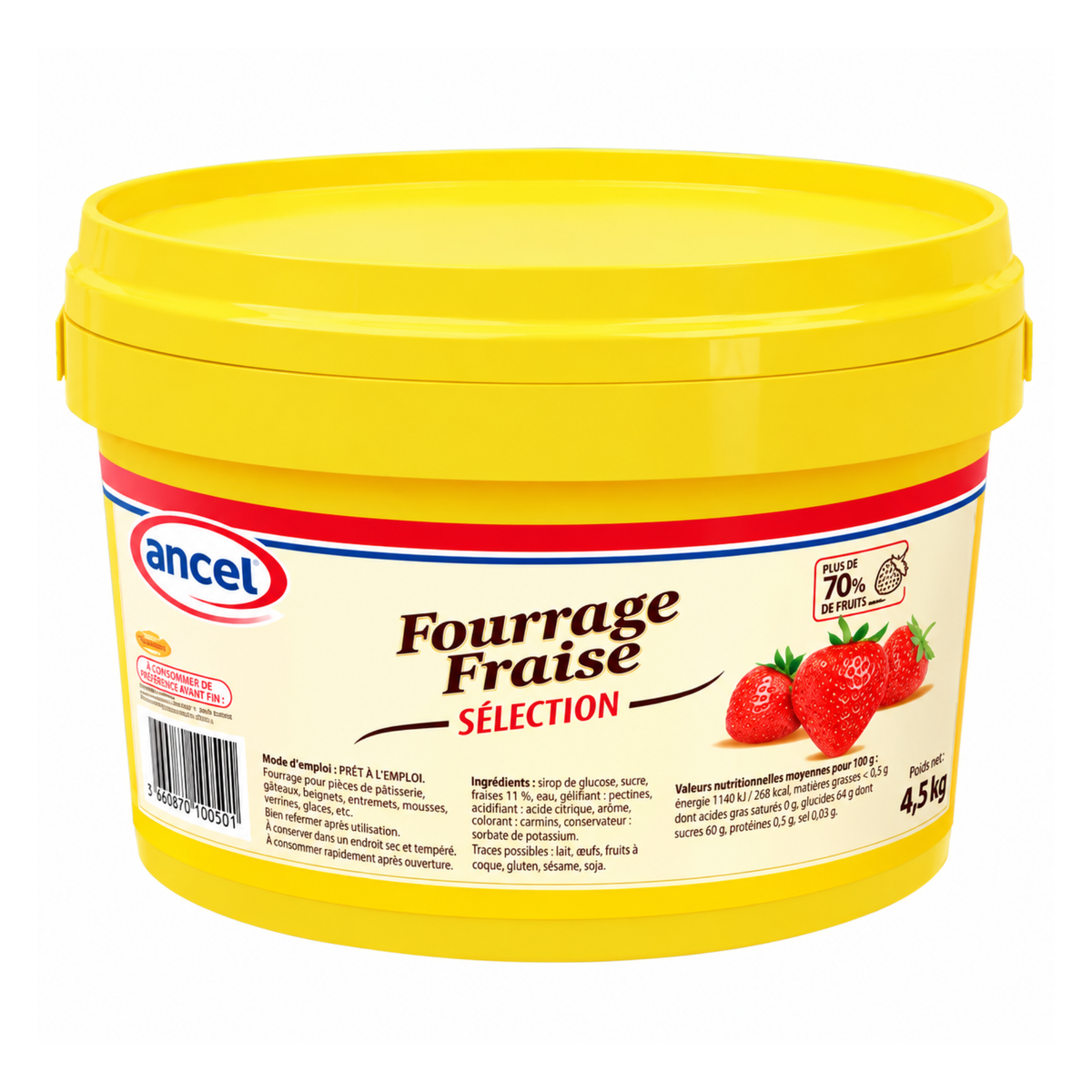 Pot de Fourrage Fraise Sélection 4,5 kg Ancel 