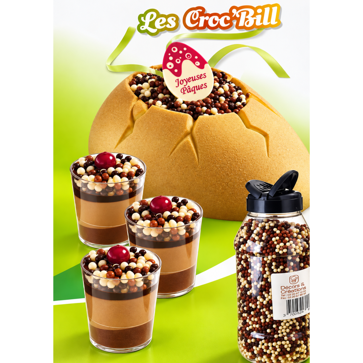 Croc’ Bill 3 chocolats Décor et Création