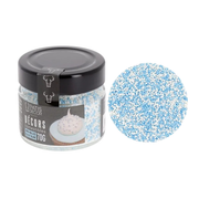 Pot de mini-billes comestibles bleues et blanches Patisdécor