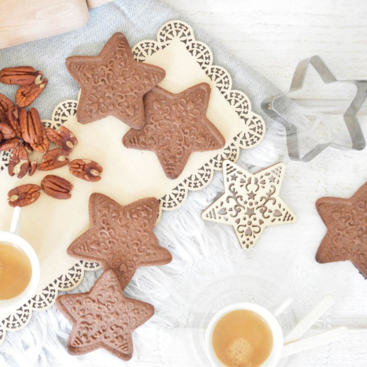 biscuits de Noël en forme d'étoile