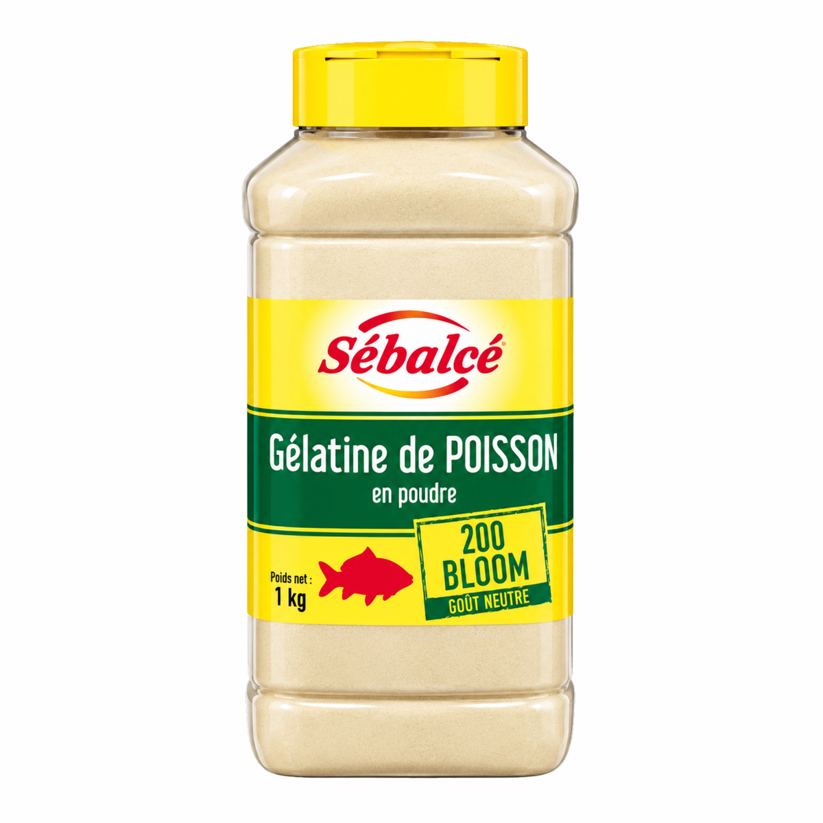  pot de Gélatine de poisson en poudre 200 Bloom 1 kg Sébalcé 