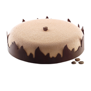 gâteau avec motif flammes