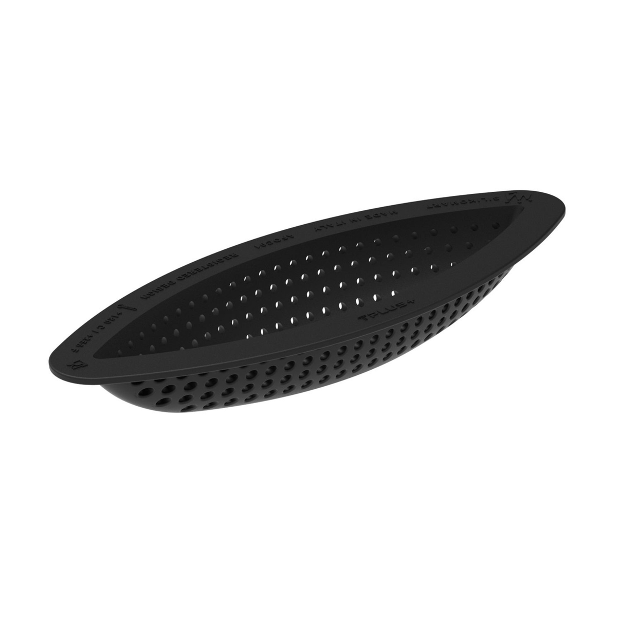 Moule perforé noir ovale pour réaliser des fonds de tartelettes