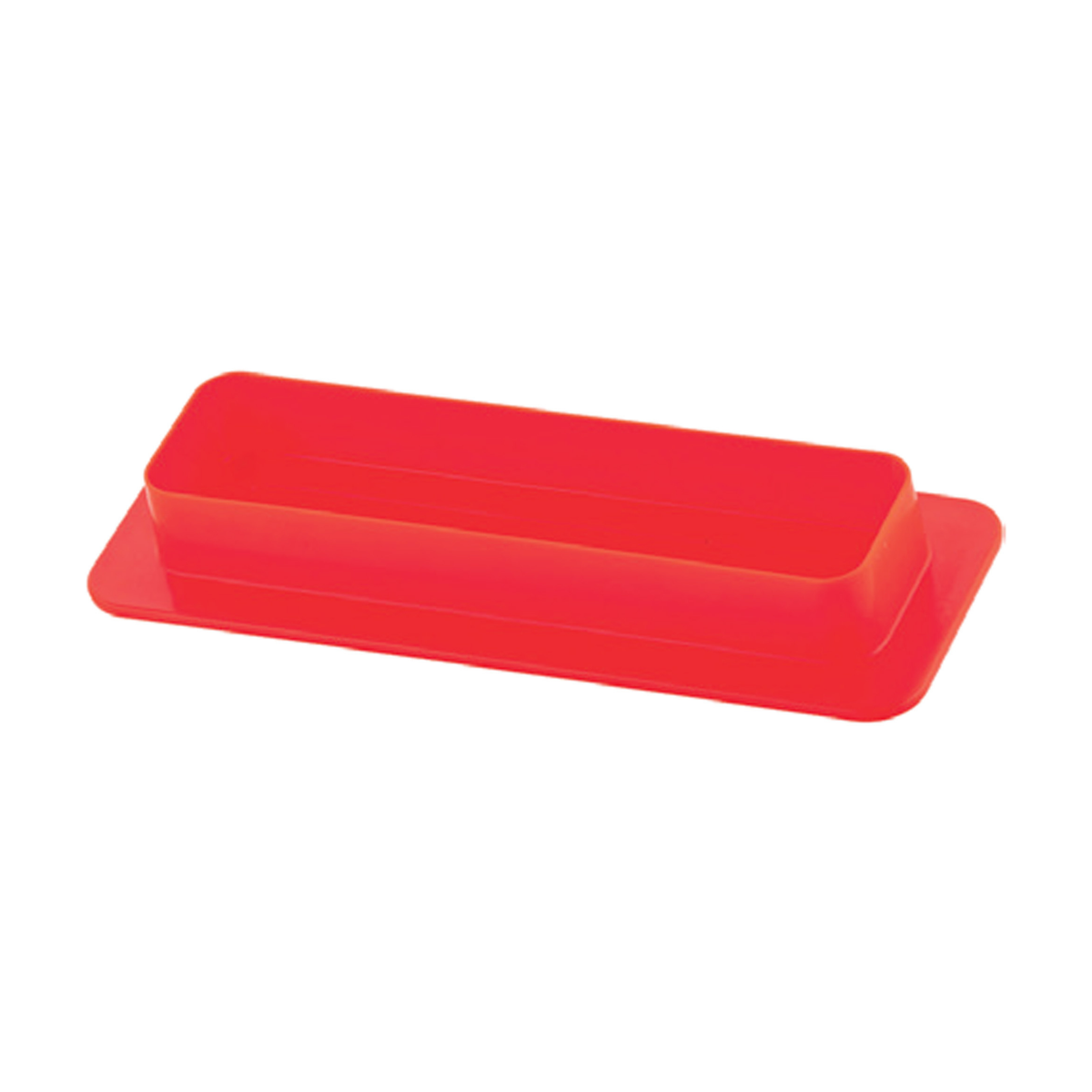 Insert en silicone rouge de forme rectangulaire allongée pour entremets