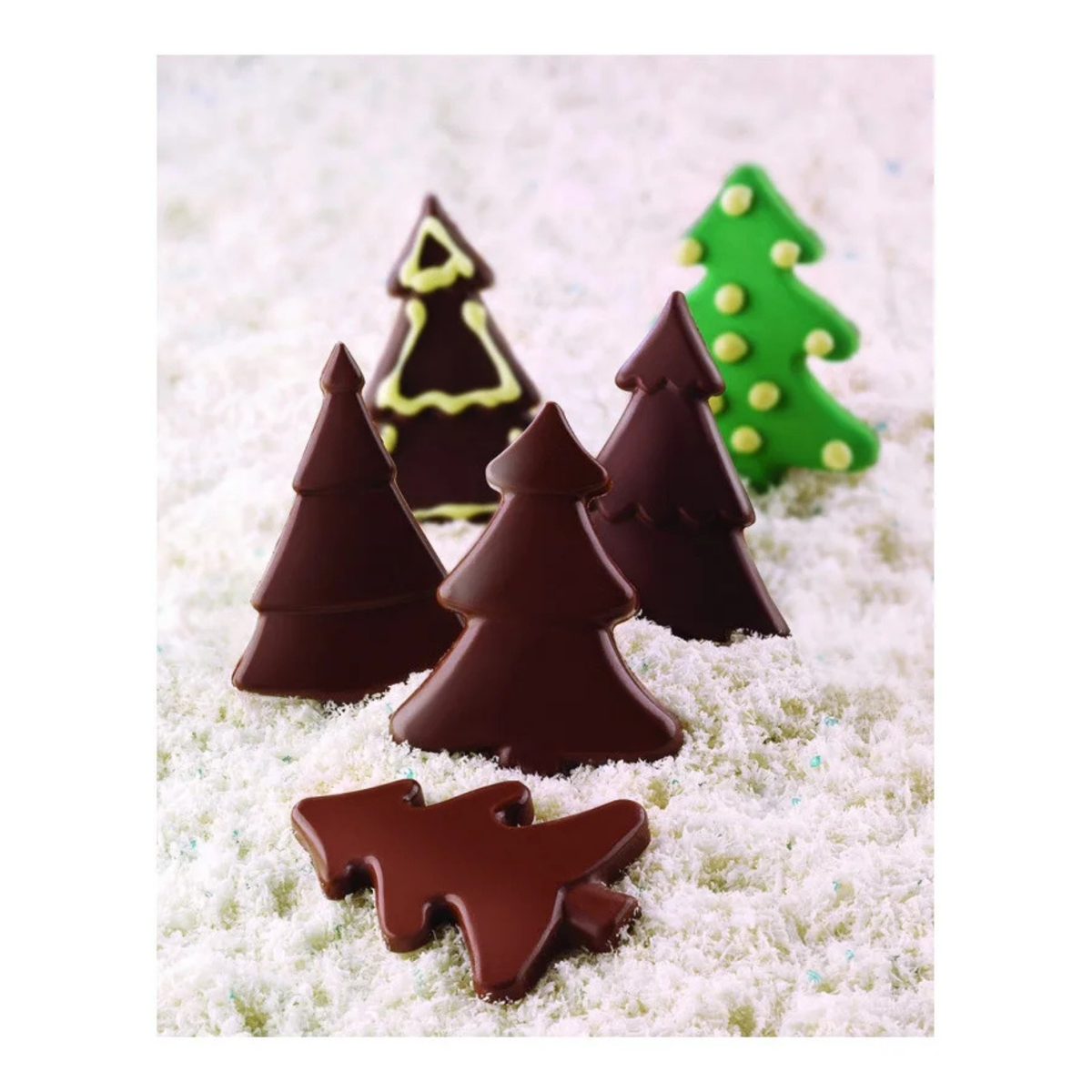 Silikomart - Moule silicone chocolat 4 Sapins Easy Choc 13 ml