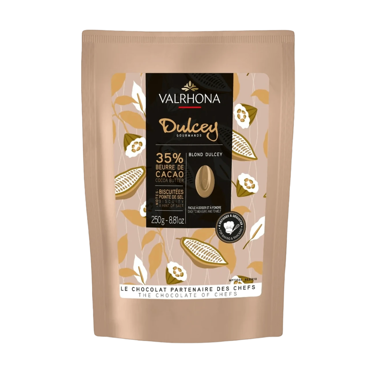 Chocolat de couverture blond Dulcey 35 % 250 g Valrhona 