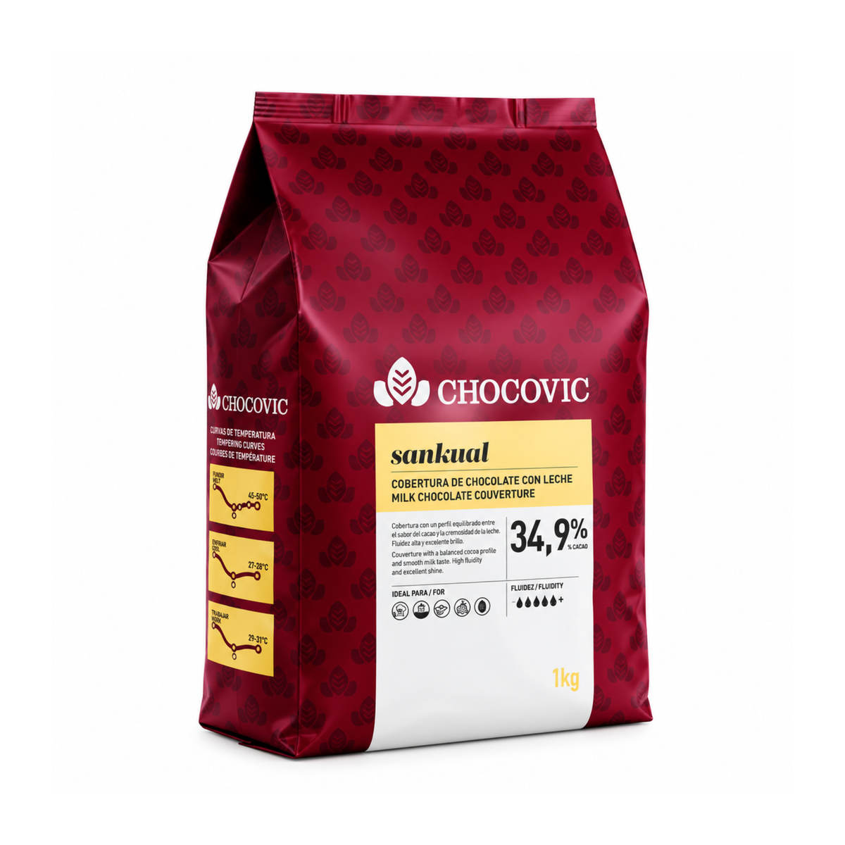 Chocolat de Couverture au Lait Chocovic Sankual 34.9 %  5 kg Cacao Barry 