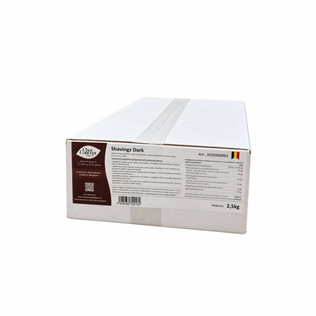 Copeaux de Chocolat Noir 2.5 kg Choc Concept 