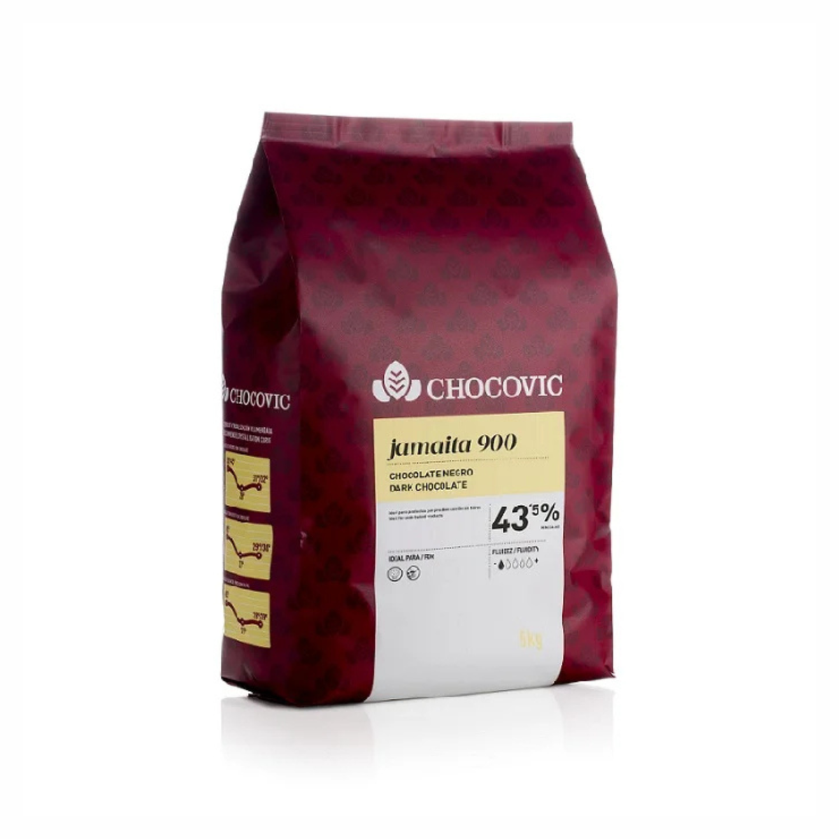 Chocolat noir Chocovic Jamaïta 900 43 % 5 kg Cacao Barry 