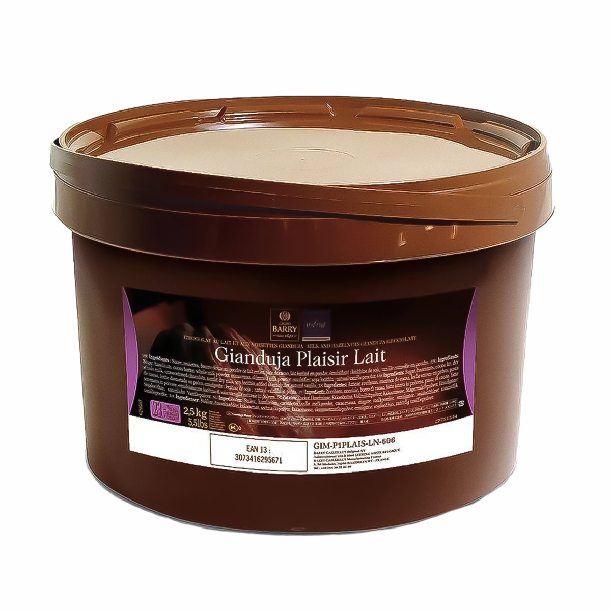 Gianduja Plaisir Lait Lenôtre 2.5 kg Cacao Barry 