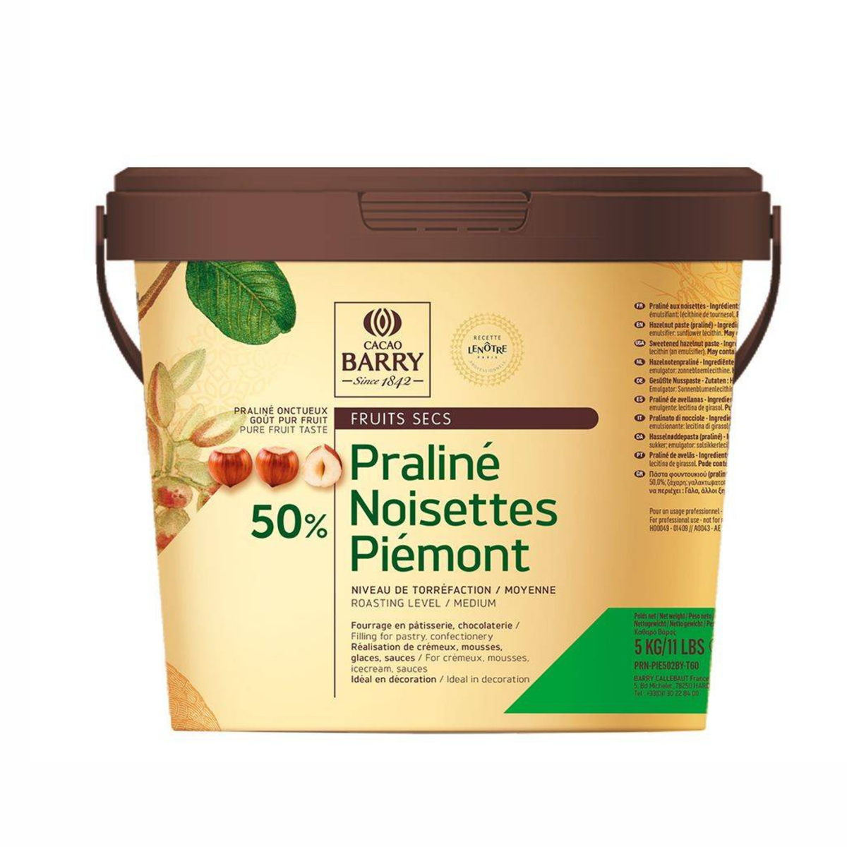 Cacao Barry - Praliné Noisettes Piémont 50 % - 5 kg