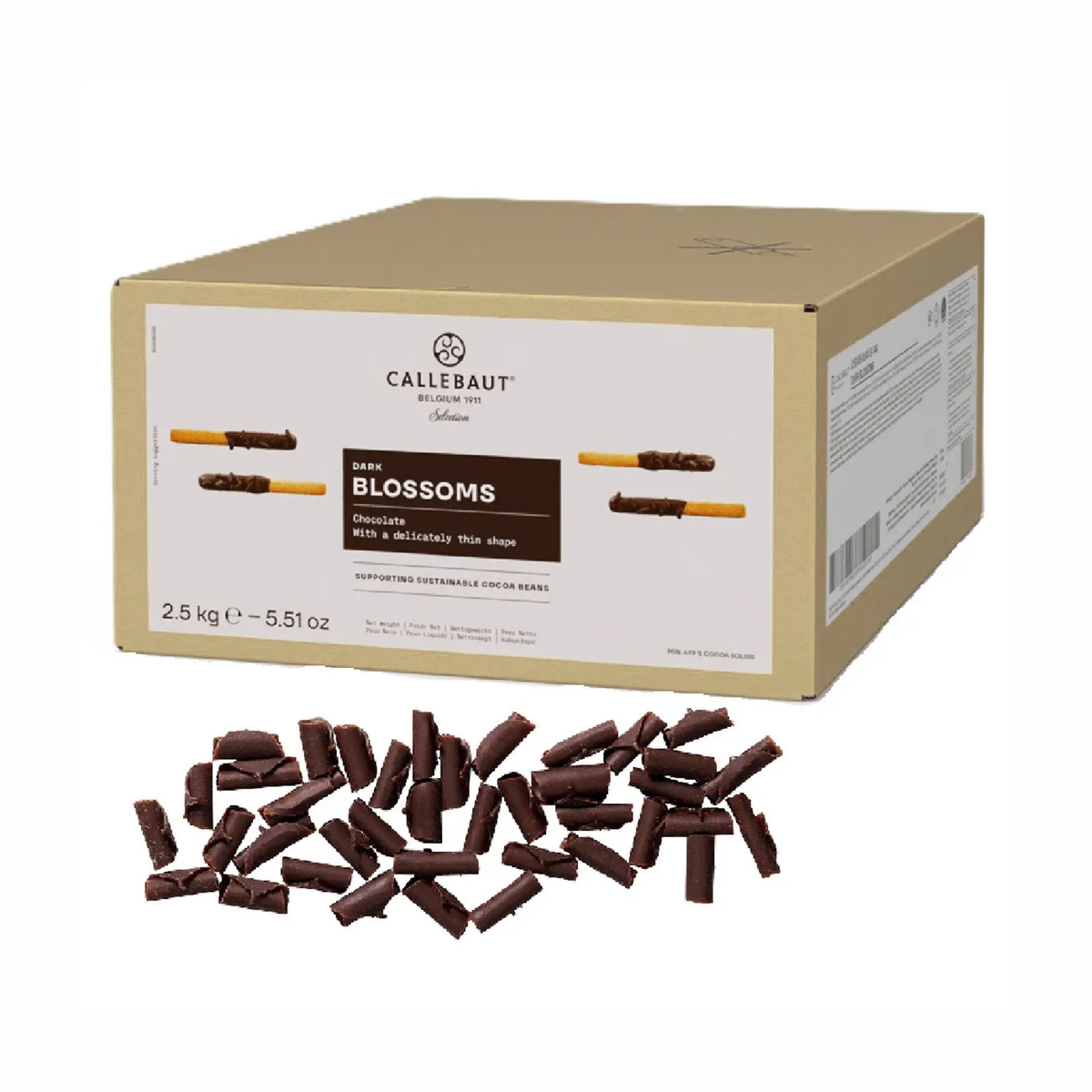 Callebaut - Copeaux de Chocolat Noir Petit Blossoms 2.5 kg