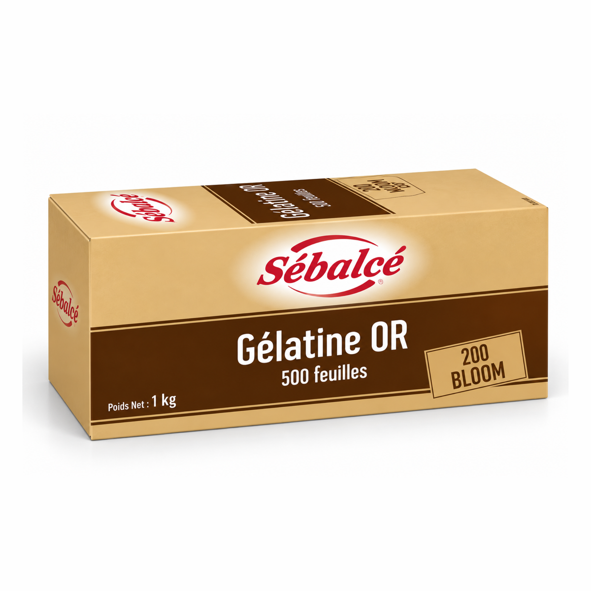 Sébalcé - Gélatine Or 200 Bloom 500 Feuilles 1 kg