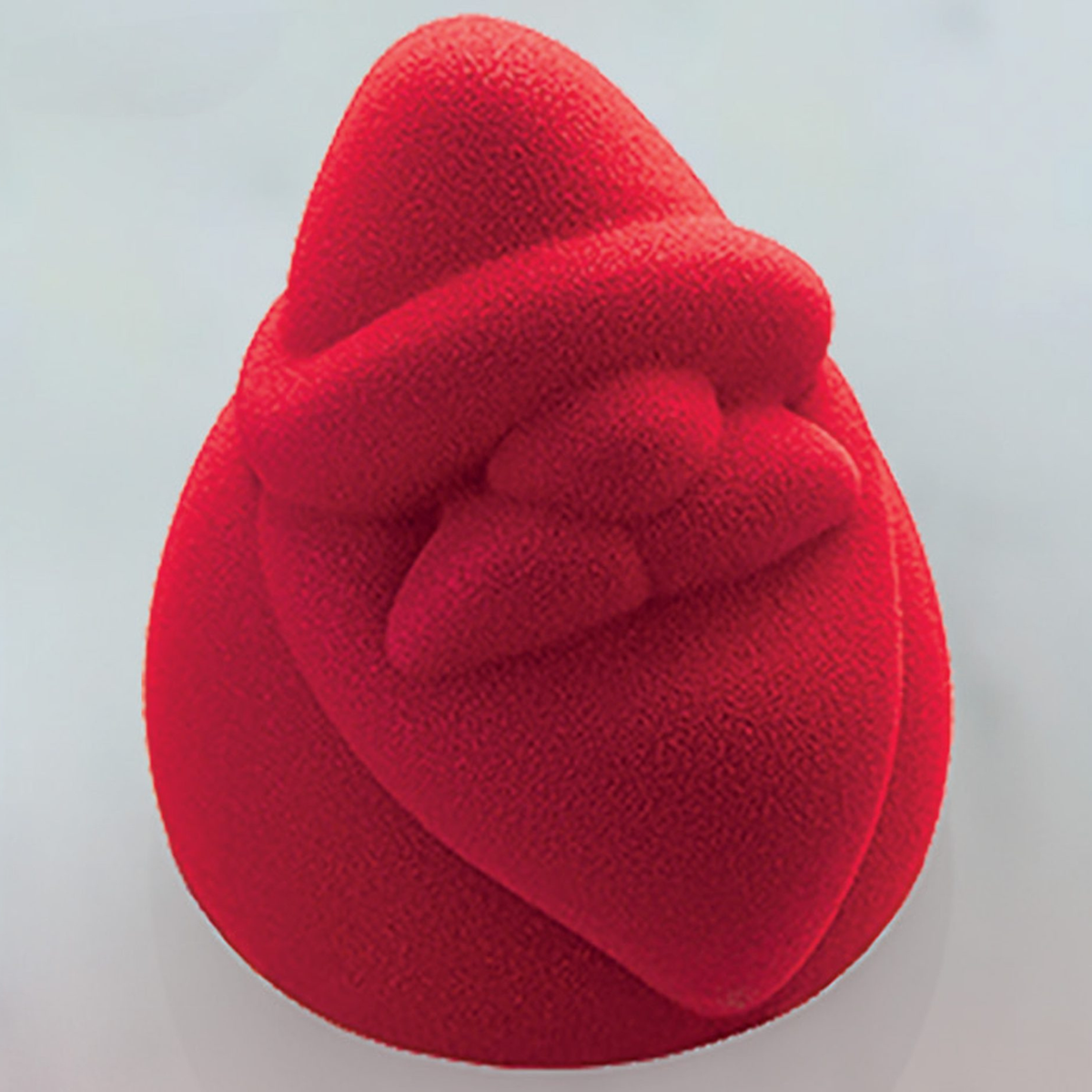 entremet père Noël en velours rouge 