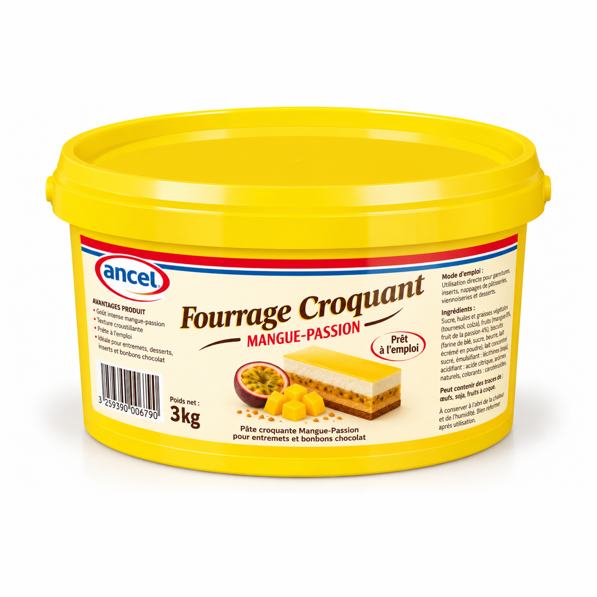 Ancel - Fourrage Croquant Mangue-Passion 3 kg