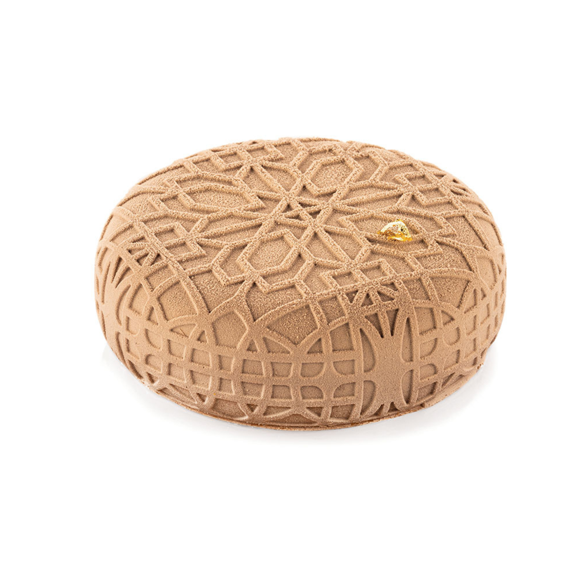 gâteau rond à motifs géométriques