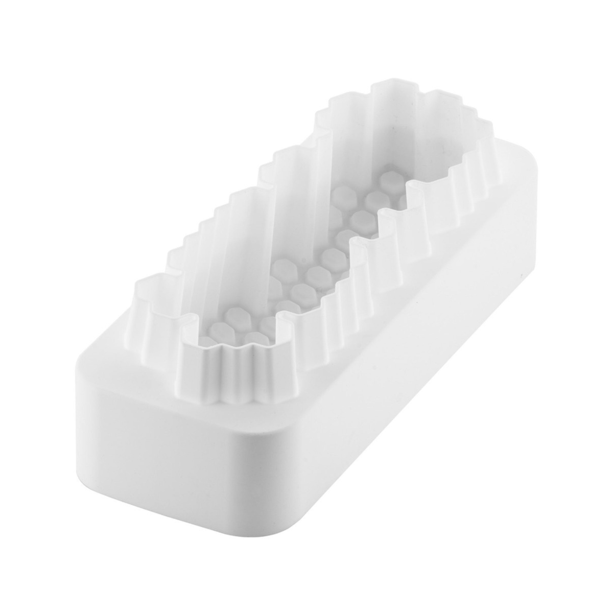Silikomart - Moule à Bûche Miel Effet Alvéoles - 25 × 9 × 7.3 cm
