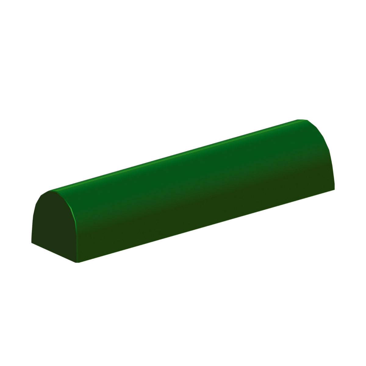 Moule à bûche demi-rond vert lisse
